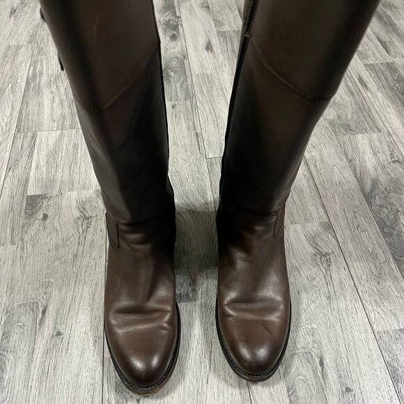 Frye Jayden Riding Boot Leather 8.5 B Button Biker - Picture 8 of 12